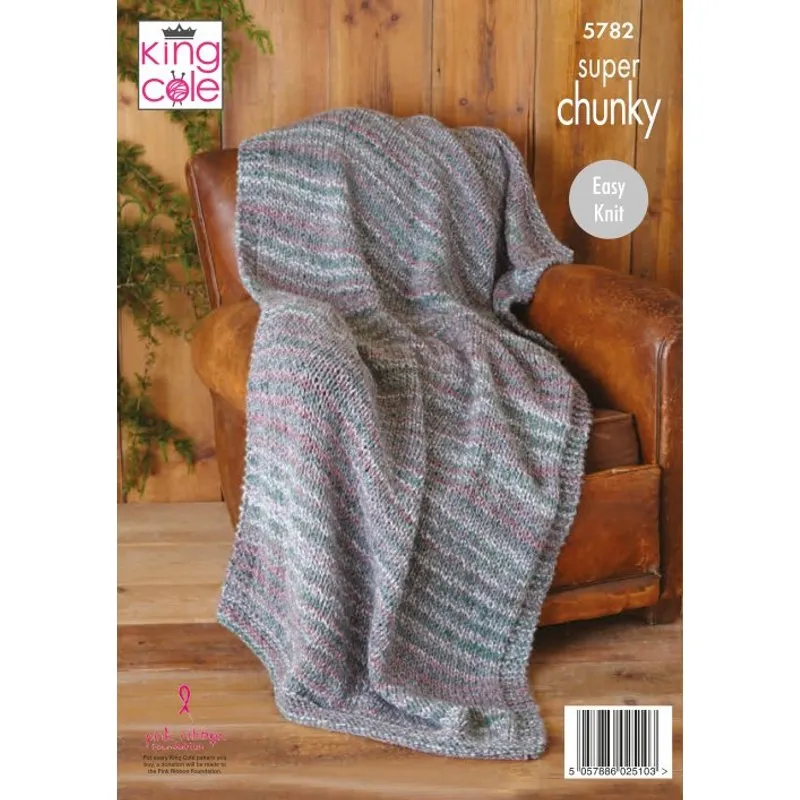 King Cole Christmas Super Chunky Blanket and Bed Runner Pattern 5782