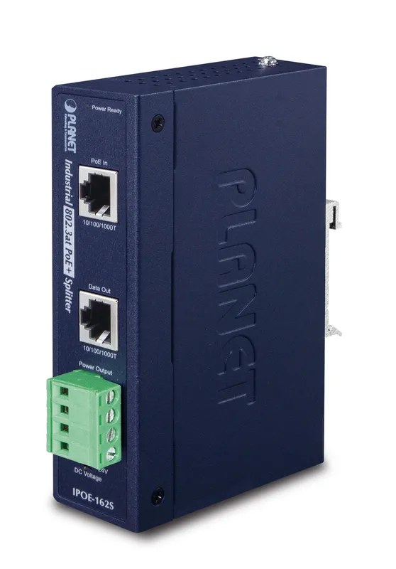 PLANET IPOE-162S network splitter Power over Ethernet (PoE) Blue