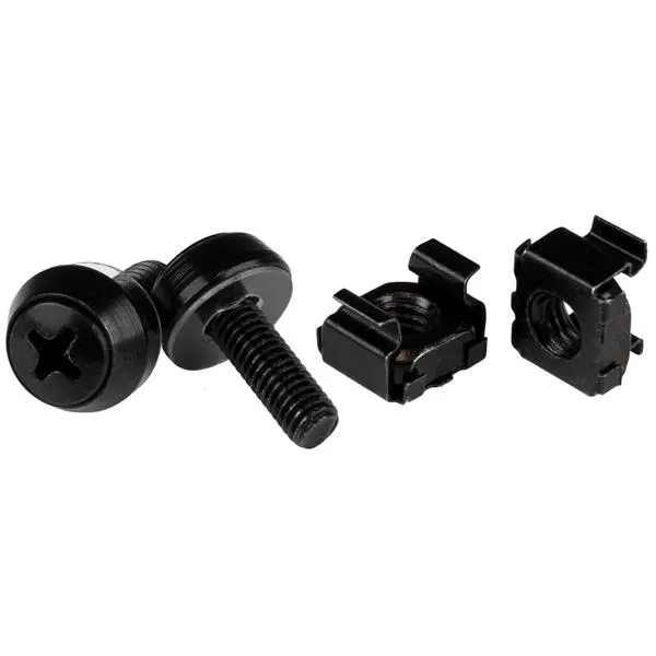 StarTech.com M5 x 12mm - Screws and Cage Nuts - 100 Pack. Black