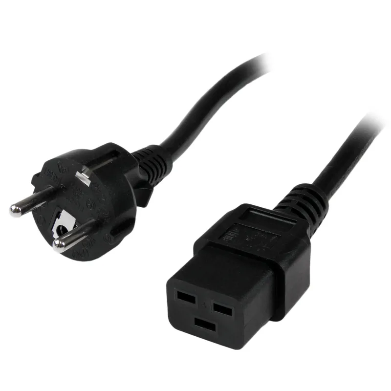 StarTech.com 2m (6ft) Computer Power Cord. 16AWG. EU Schuko to C19. 16