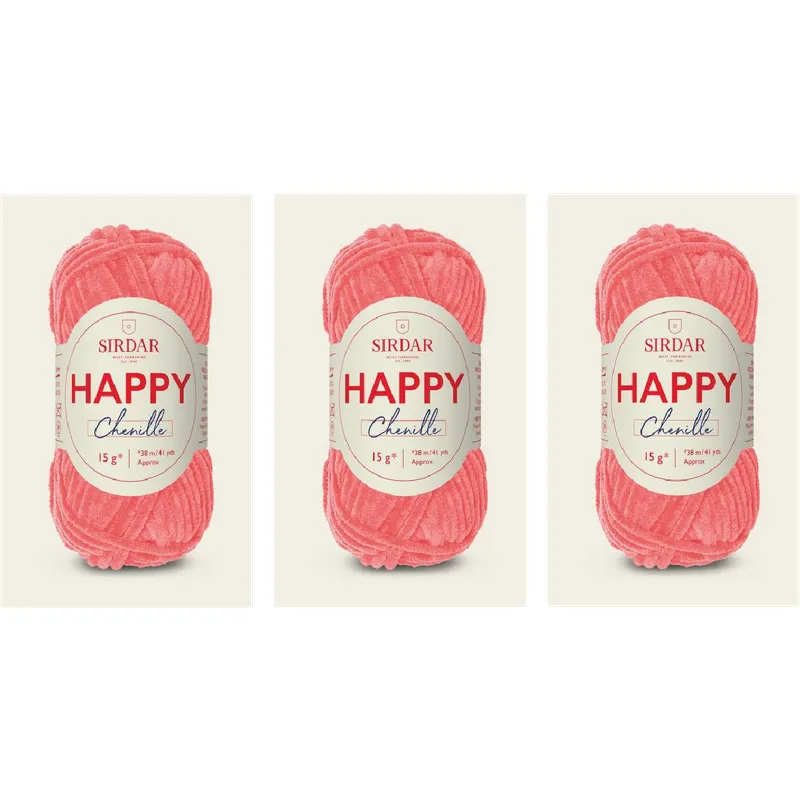 Sirdar Happy Chenille DK Value Pack - 3 x 15g Balls 026 Splash