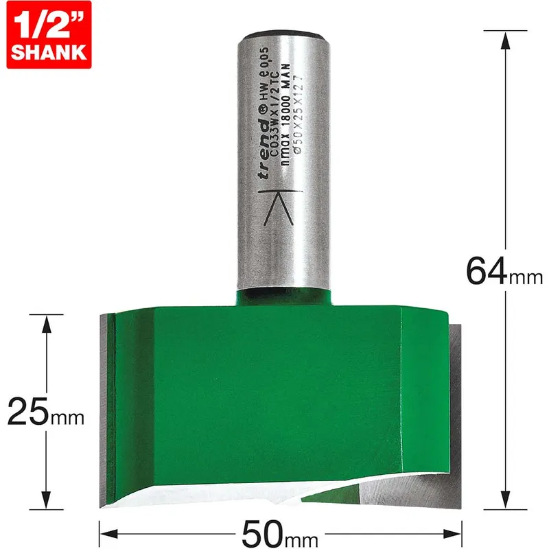 Trend CRAFTPRO Two Flute Straight Router Cutter