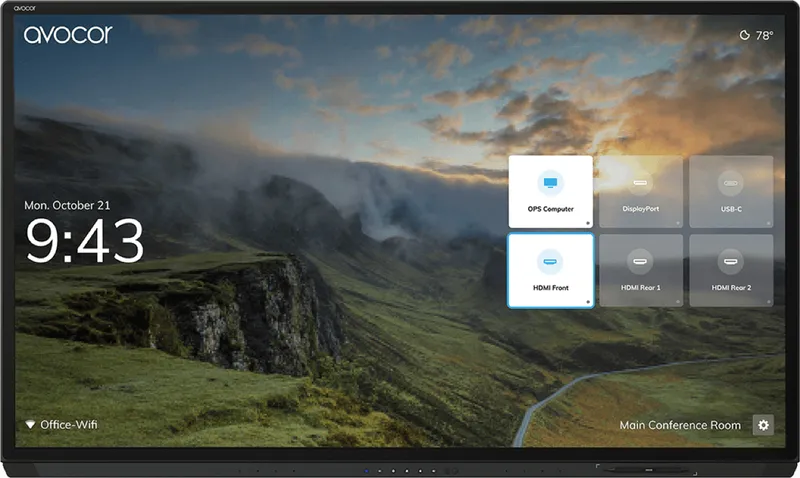 Avocor AVG-7560 G-Series - 75" 4K InGlass LED Interactive Display