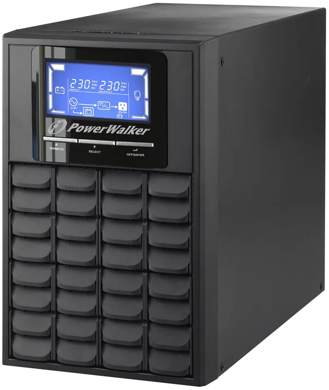 PowerWalker VFI 1000C LCD uninterruptible power supply (UPS) Double-co