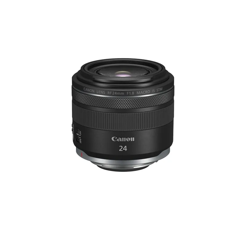 Canon Wide-Angle RF 24 mm F1.8 Macro IS STM Camera Lenses. Black