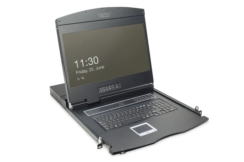 Digitus 19" LCD KVM console. 8-port VGA. German keyboard