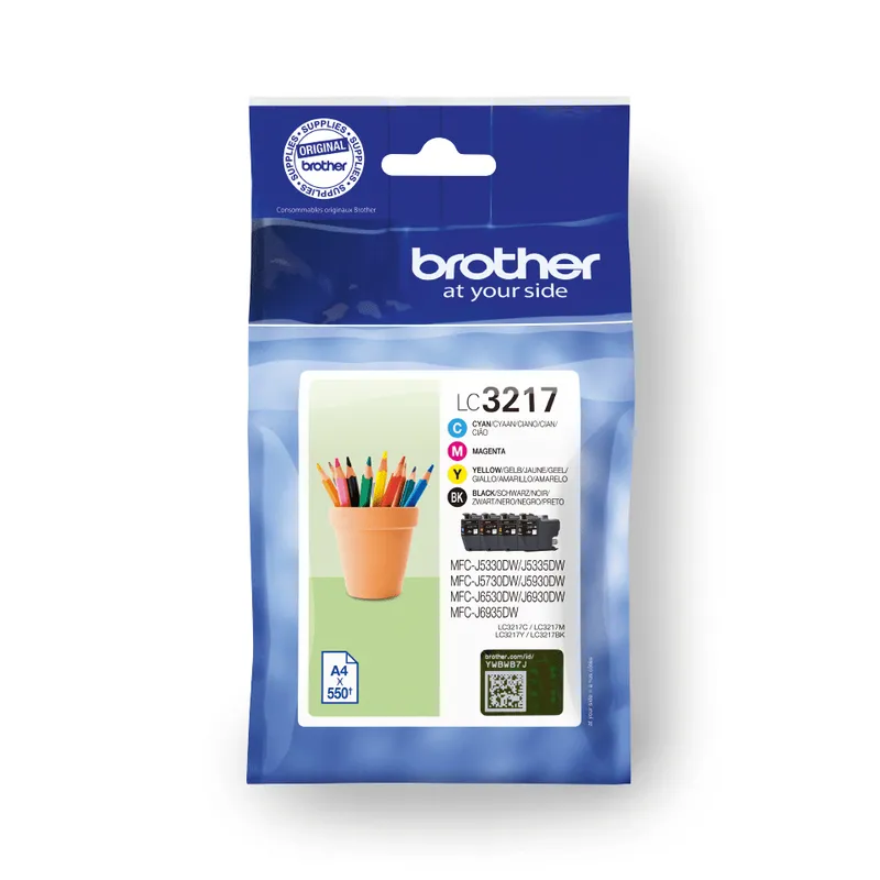 Brother LC3217VALDR ink cartridge 4 pc(s) Original Black Cyan Magenta Yellow