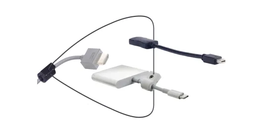 Liberty AV Solutions DL-AR2784 video cable adapter HDMI Type A (Standard) Mini DisplayPort + USB Type-C Black White