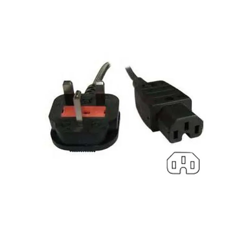 FDL 2M UK MAINS CABLE - UK PLUG TO IEC C15 (HOT) SOCKET
