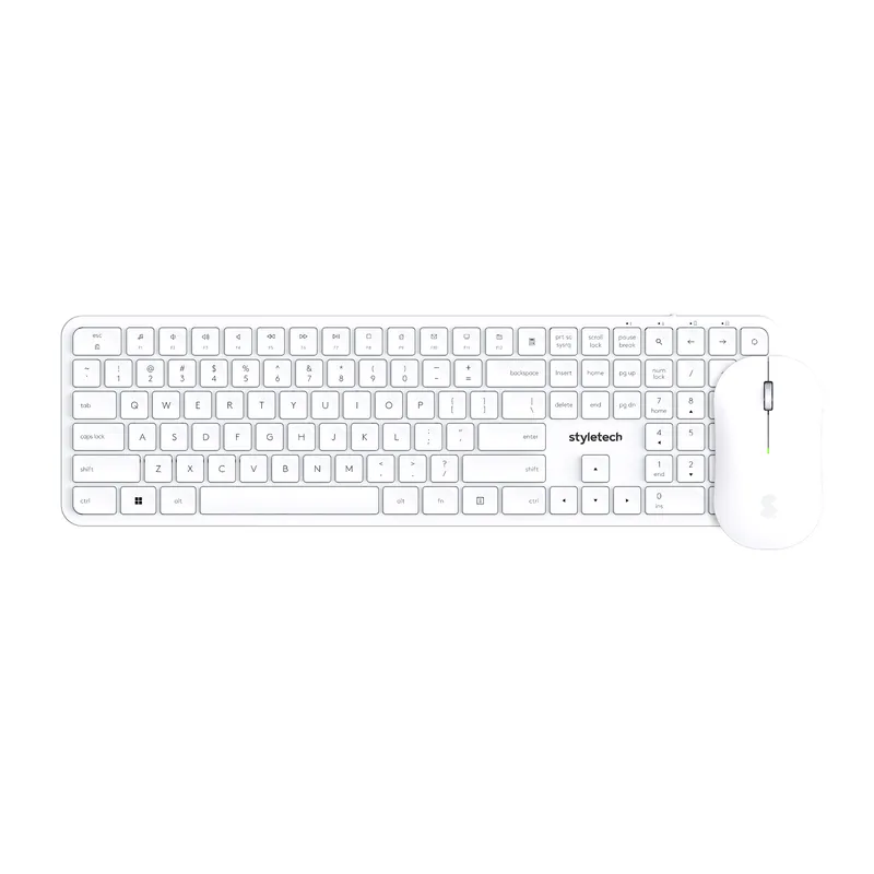 Stealth Wireless Mouse & Keyboard - Whit