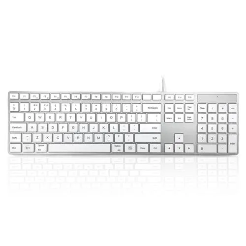 Accuratus KYBAC301-USBCMAC keyboard Universal USB QWERTY UK International White