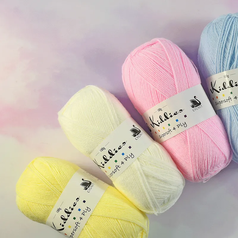 Cygnet Kiddies Supersoft 4ply 208 White 100g