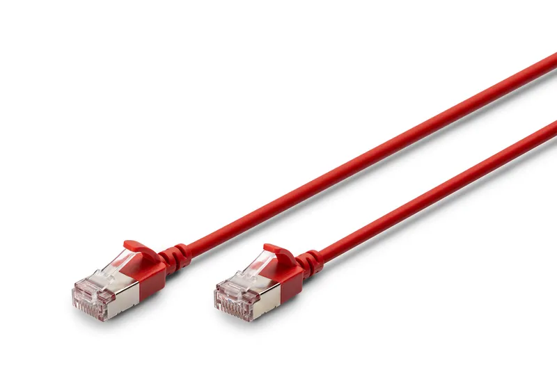 Digitus CAT 6A F-FTP Slim patch cord. 1.5m. red