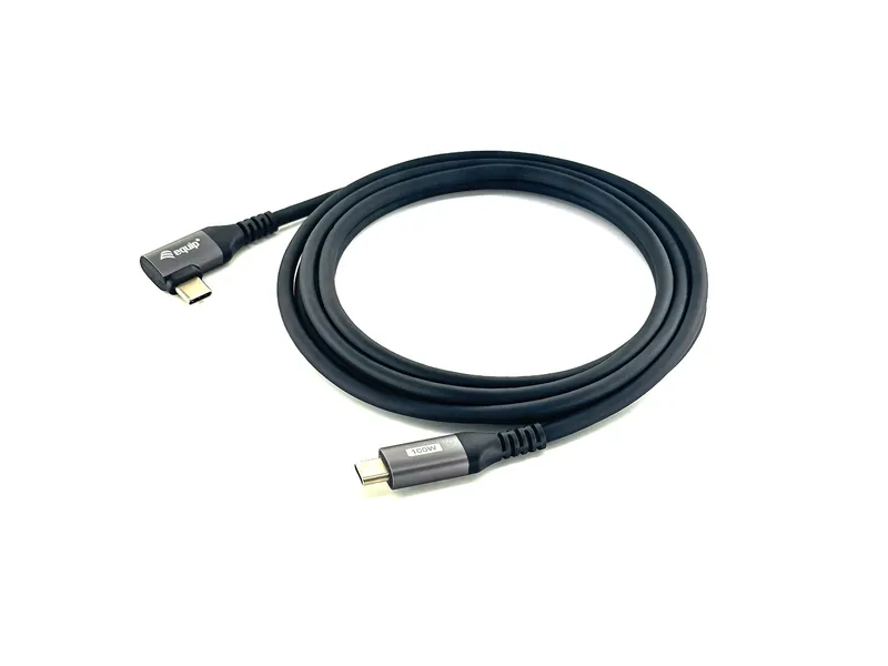 Equip USB 2.0 C to C 90° angled Cable. M/M. 3.0m. 100W with Emark chis