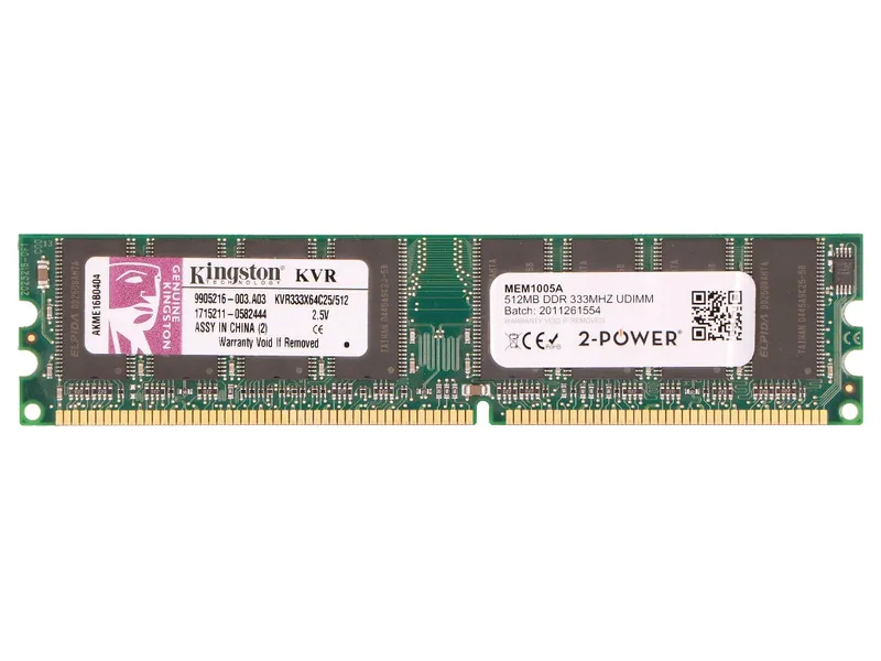 2-Power 2P-370-11161 memory module 0.512 GB 1 x 512 GB DDR