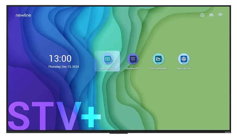 Newline STV+ 43" Digital signage flat panel 109.2 cm (43") LED Wi-Fi 300 cd/m 4K Ultra HD Black Built-in processor Android 24/7