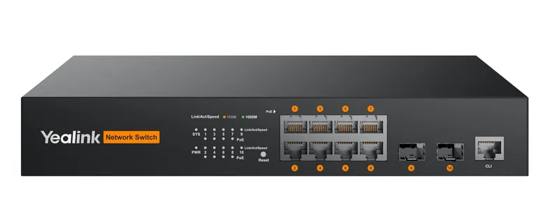 Yealink RCH80 Managed L2+ Power over Ethernet (PoE) Black