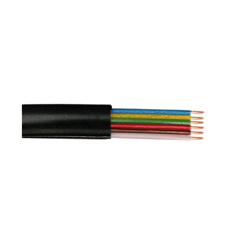 FDL 6 CORE FLAT MODULAR TELEPHONE CABLE - 100M / BLACK