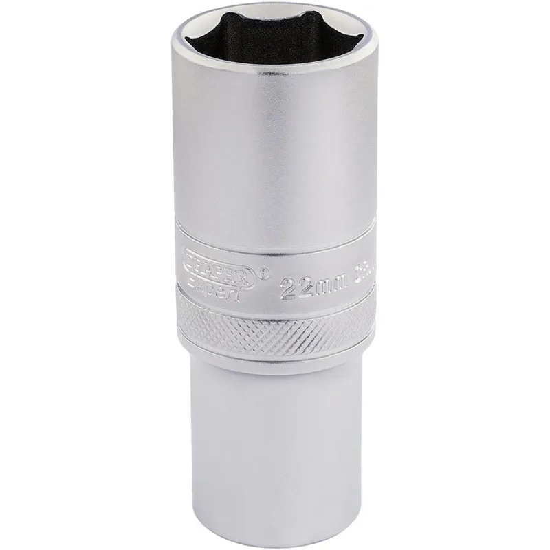 Draper 1/2" Drive Satin Finish Deep Hexagon Socket Metric