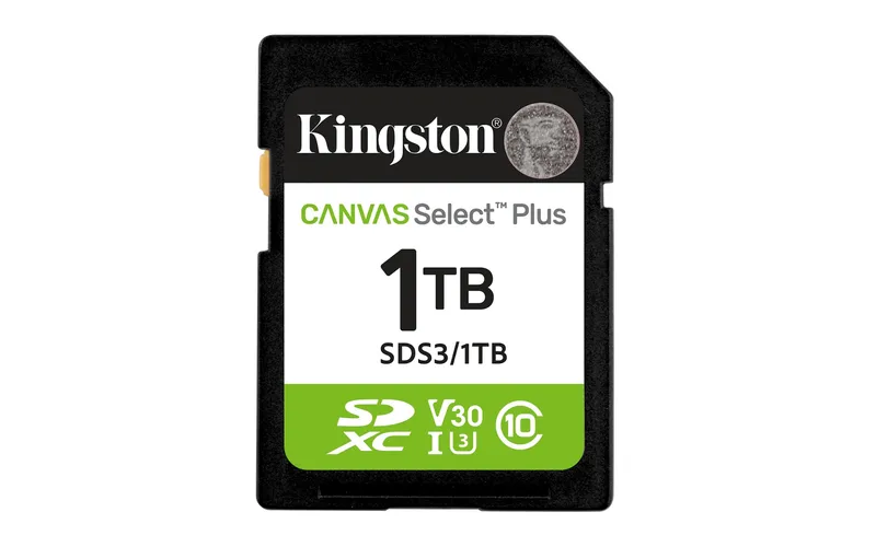 Kingston Technology 1TB SDXC Canvas Select Plus Gen3 150MB/s C10 UHS-I
