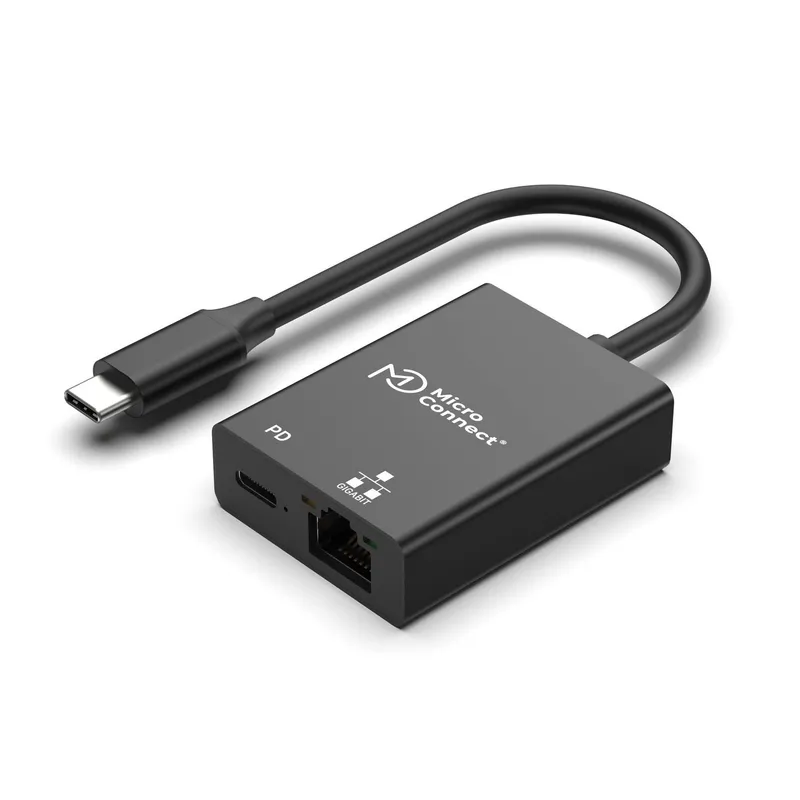 Microconnect USB3.1CETHPDBA cable gender changer USB C RJ-45 Black