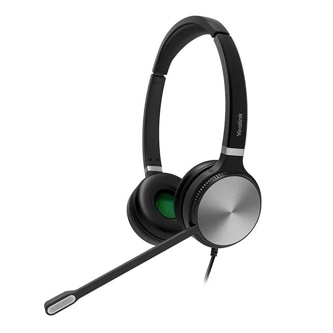 Yealink YHS36 Headset Wired Head-band Office/Call center Black. Silver