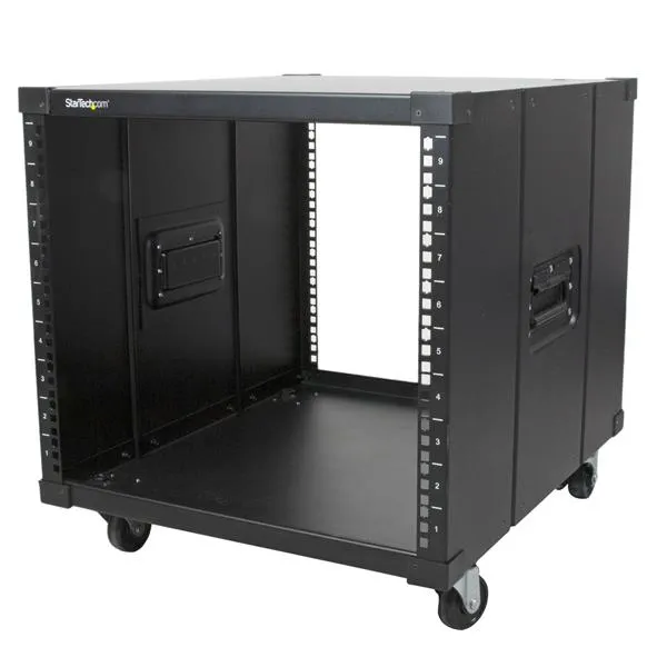 StarTech.com 4-Post 9U Mobile Open Frame Server Rack. Four Post Networ