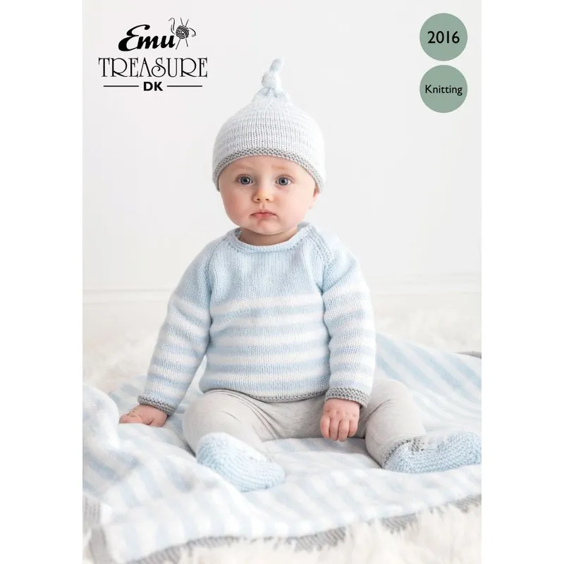Emu Treasure DK Baby Set 2016 Knitting Pattern PDF Birth to 24 Months