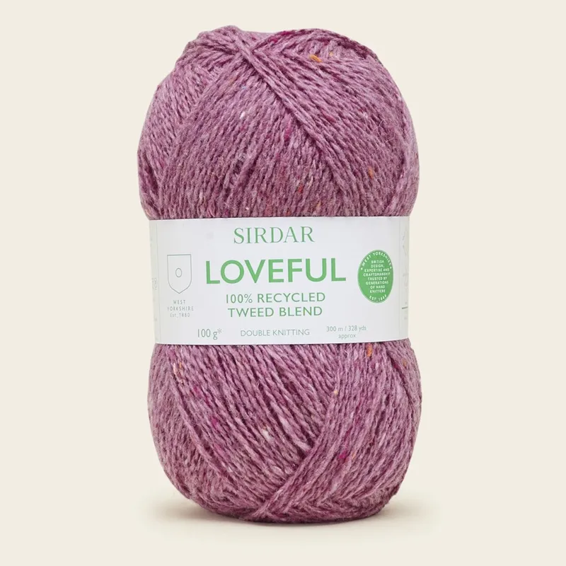 Sirdar Loveful Recycled Tweed Blend Yarn Rosewood 206 100g