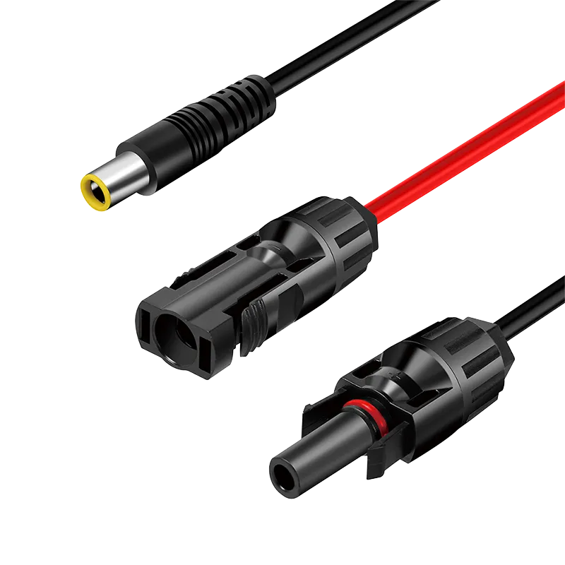 LogiLink Solar adapter cable. DC7909/M to 2x PVC/MF. CU. black/red. 1.