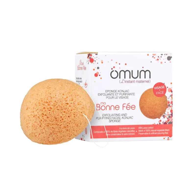 Ma bonne fée visage - exfoliating and purifying konjac sponge Omum