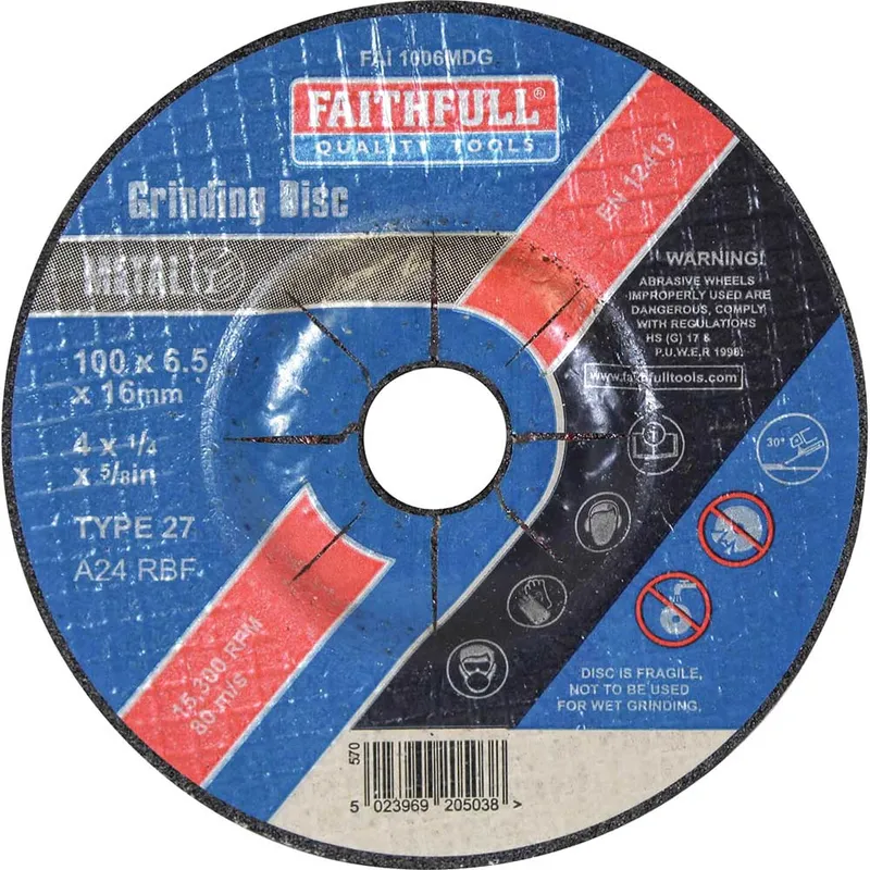 Faithfull Depressed Centre Metal Grinding Disc