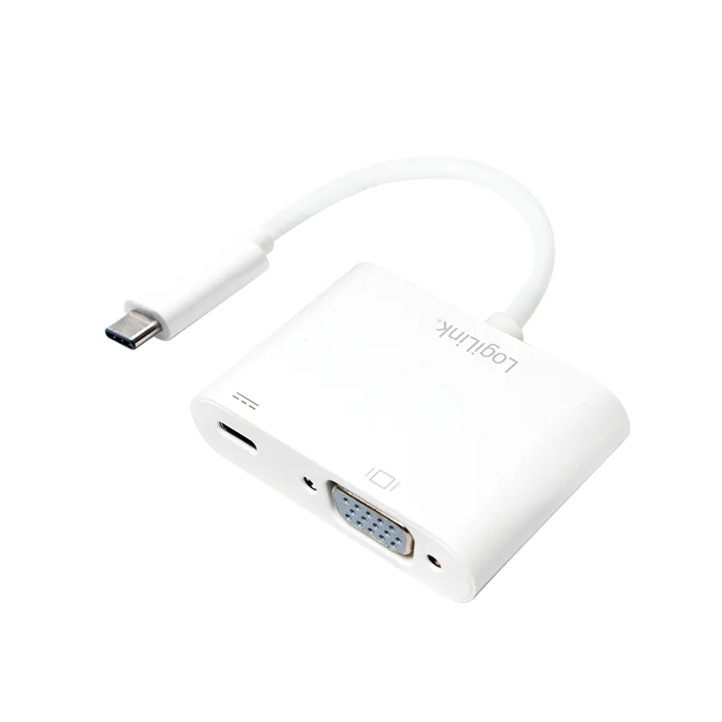 LogiLink 0.14m. 2xUSB-C/VGA USB graphics adapter 1920 x 1200 pixels Wh