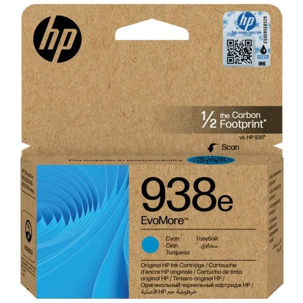 HP 4S6X9PE/938E Printhead cartridge cyan Evomore. 1.65K pages ISO/IEC