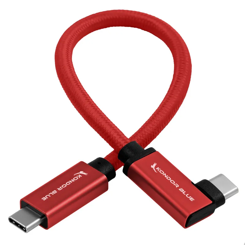 Kondor Blue KB-USBC-RA-R USB cable USB 3.2 Gen 2 (3.1 Gen 2) 0.216 m 10 Gbit/s 100 W Red