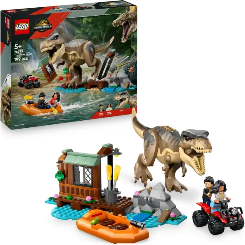 Lego Jurassic World 76975 T. rex River Escape Playset for Age 5 and Up