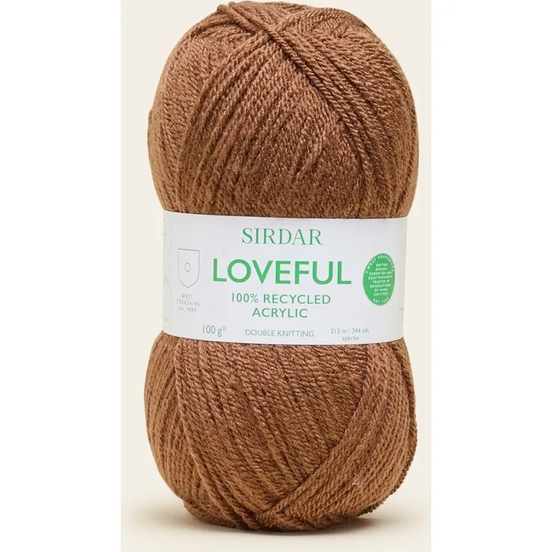Sirdar Loveful Recycled Acrylic Yarn Peat 108 100g