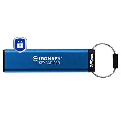 Kingston Technology IronKey 16GB Keypad 200. FIPS 140-3 Lvl 3 AES-256
