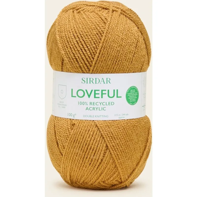 Sirdar Loveful Recycled Acrylic Yarn Ochre 105 100g