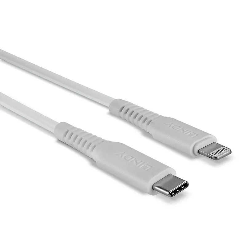 Lindy 0.5m USB Type C to Lightning Cable White