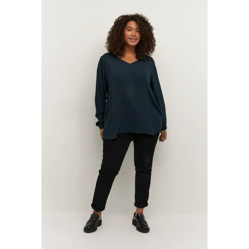 Long sleeve blouse for women KAFFE Curve Ami