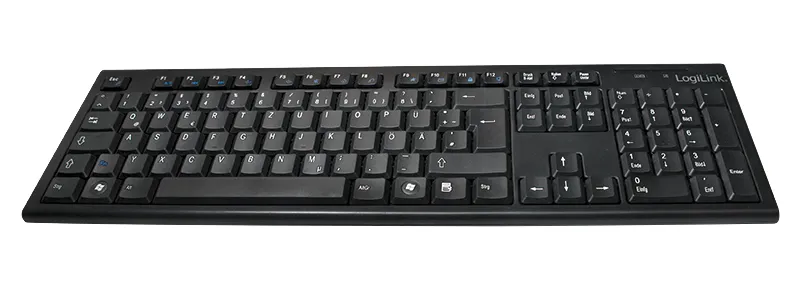 LogiLink ID0104 keyboard Mouse included Office RF Wireless QWERTZ Blac