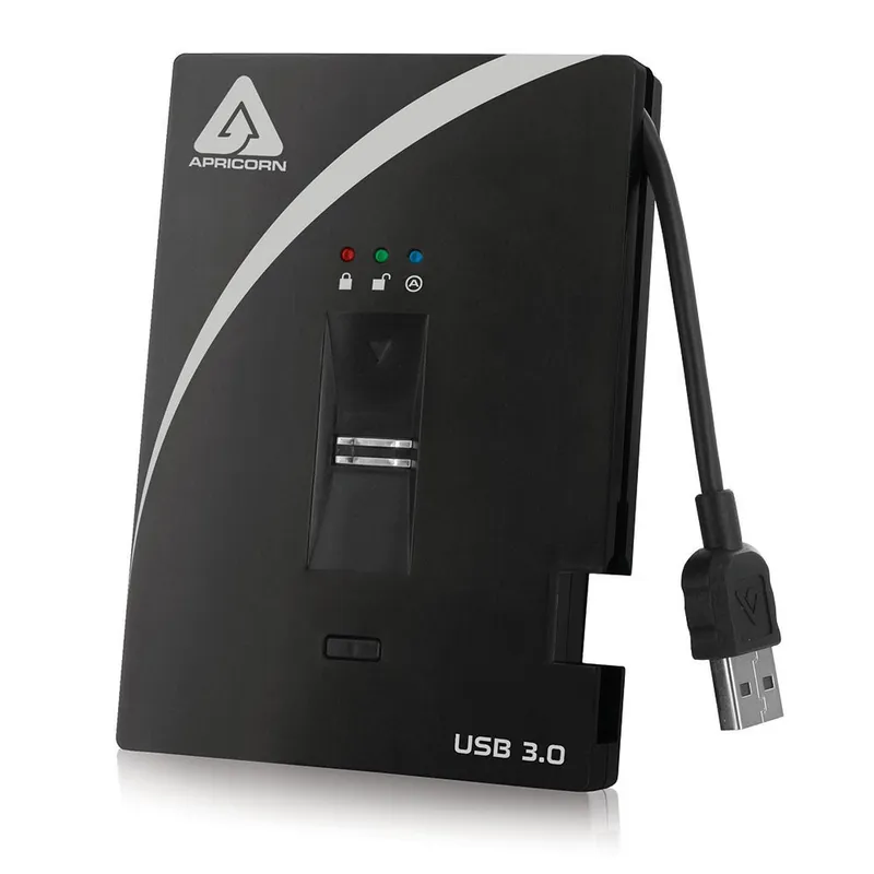 Apricorn Aegis Bio external hard drive 2 TB Black