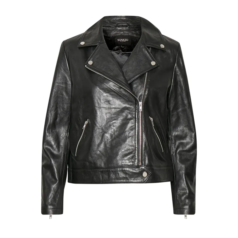 Women's long-sleeved leather jacket Soaked in Luxury Maeve