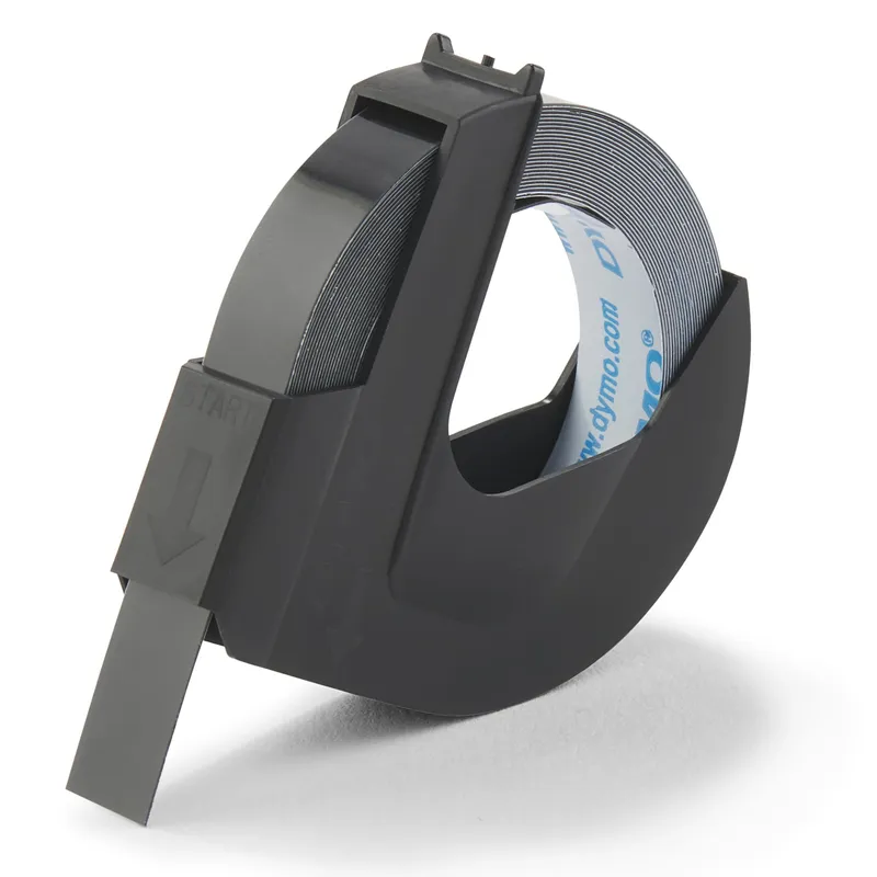 DYMO Authentic Embossing Label Tape | 9 mm x 3 m roll | White Print on