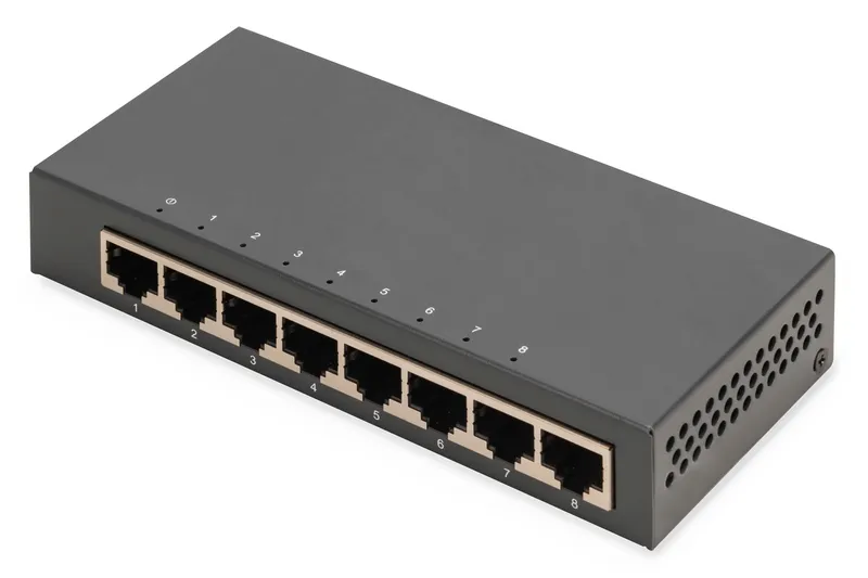 Digitus 8-port Gigabit switch. desktop. unmanaged. metal housing