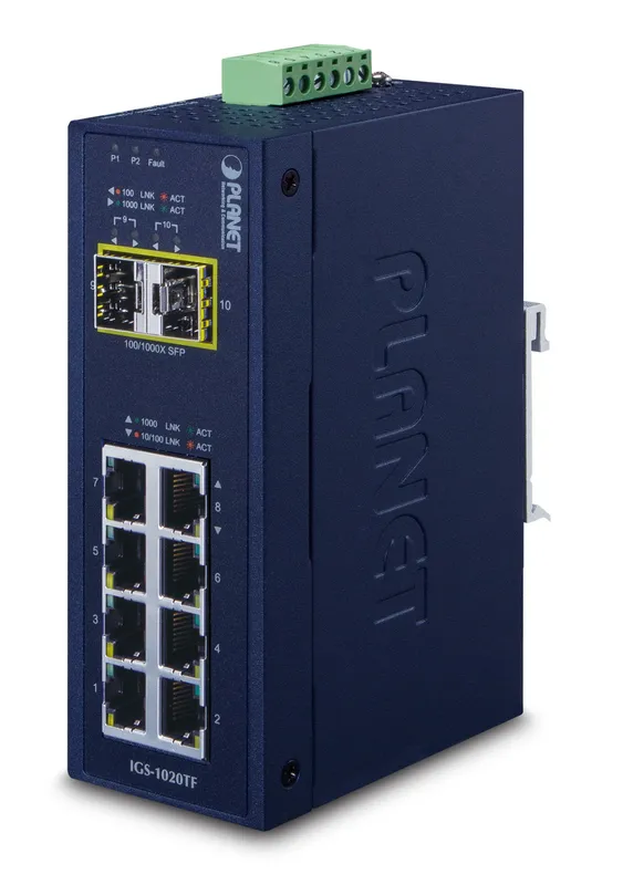 PLANET IGS-1020TF network switch Unmanaged Gigabit Ethernet (10/100/10