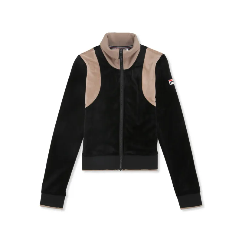 Velour tracksuit jacket for women Fila Adriano