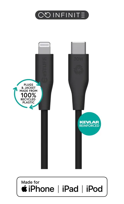 eSTUFF ES602180-BULK lightning cable 1 m Black