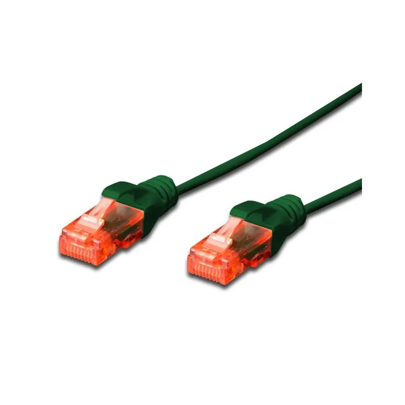 FDL SLIM 3M CAT.6 UTP LSZH PATCH CABLE - GREEN (SNAGPROOF)